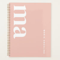 Cute Girly Monogram Name Pink School