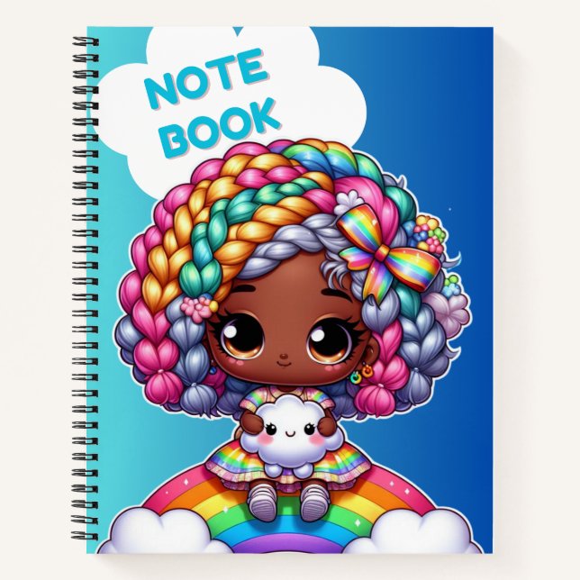 Cute girly notebook design/ Chibi  (Front)