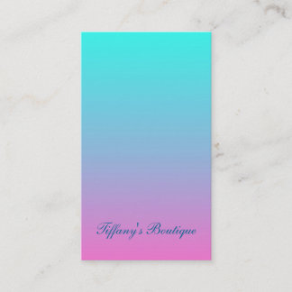 cute girly ombre mermaid pink Fuchsia turquoise Business Card