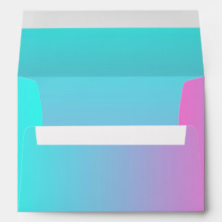 cute girly ombre mermaid pink Fuchsia turquoise Envelope