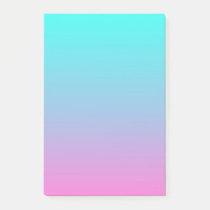 cute girly ombre mermaid pink Fuchsia turquoise Post-it Notes