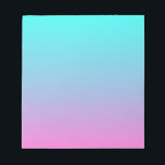 cute girly ombre mermaid pink turquoise aqua blue notepad<br><div class="desc">cute girly ombre mermaid pink turquoise aqua blue fashion accessories. Pastel pink and turquoise ombre home accessories.</div>