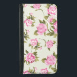 Cute Girly Pink and Purple Provencal Roses Samsung Galaxy S5 Wallet Case<br><div class="desc">Gorgeous sprays of pink and lavender Provencal style cabbage roses and daisies on a soft pastel yellow-green background.  Graphics by  Kika Esteves at Mygrafico.com.</div>
