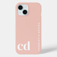 Cute Girly Pink Monogram 