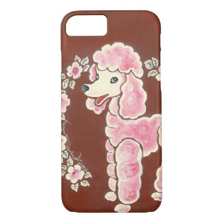 Cute Girly Pink Poodle Dog Case-Mate iPhone Case