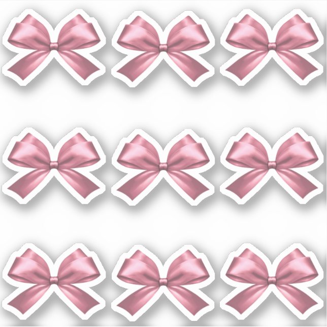 Cute Girly Pink Satin Aesthetic Bow (Front)