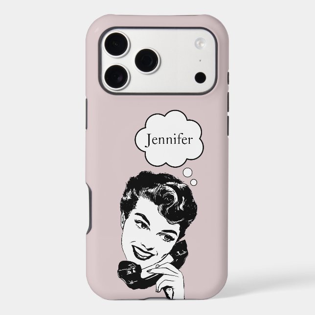 Cute Girly Retro Vintage Phone iPhone / iPad case (Back)