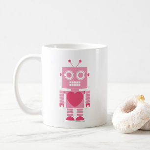 Cute Girly Robot Coffee Mug