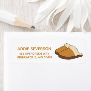 Cute Girly Shearling Slippers Return Address