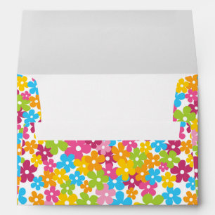 Cute girly spring flowers pattern envelopes