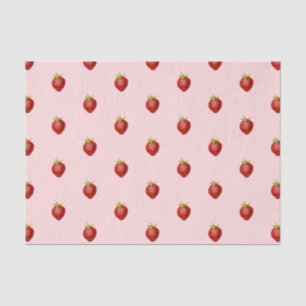 Cute Girly Strawberry Soft Pink  Tissue Paper