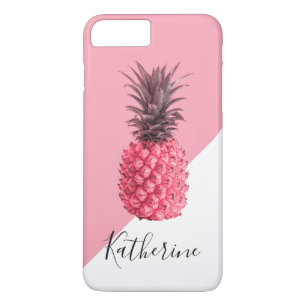 Cute girly tropical pink and white pineapple iPhone 8 plus/7 plus case