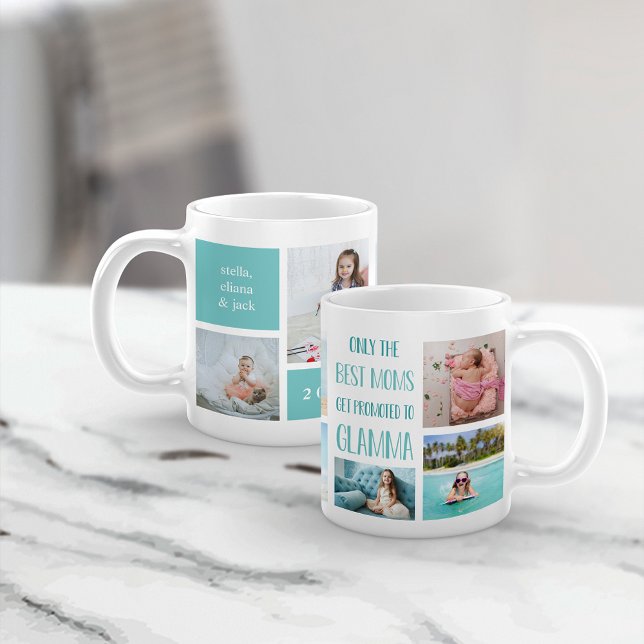 Cute Glamma Grandchildren Photo Collage Coffee Mug (Creator Uploaded)