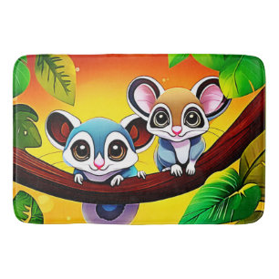 Cute Glider Friends Bath Mat