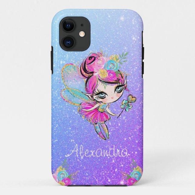 Cute Glitter Fairy Case-Mate iPhone Case (Back)