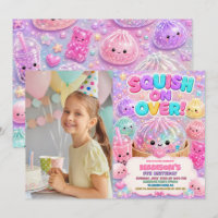 Cute Glitter Food Squishies Birthday Party Photo