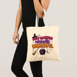Cute Glitter Halloween Design Tote Bag
