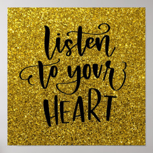 Cute Glitter Inspirational Quote Poster