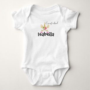 Cute Glitter Unicorn Baby Bodysuit