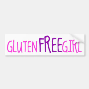 Cute Gluten Free Girl Bumper Sticker