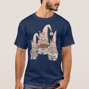 Cute Gnome Autumn Fall Gnomes Turkey Day Thanksgiv T-Shirt
