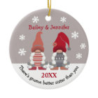 Cute Gnome Better Sister Red Pink Grey White