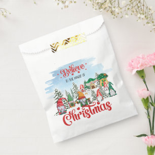 Cute Gnome Celebrating Christmas Holiday Favour Bags