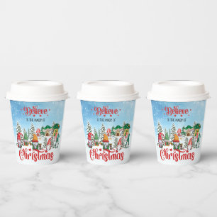 Cute Gnome Celebrating Christmas Holiday  Paper Cups