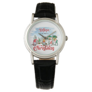 Cute Gnome Celebrating Christmas Holiday Watch