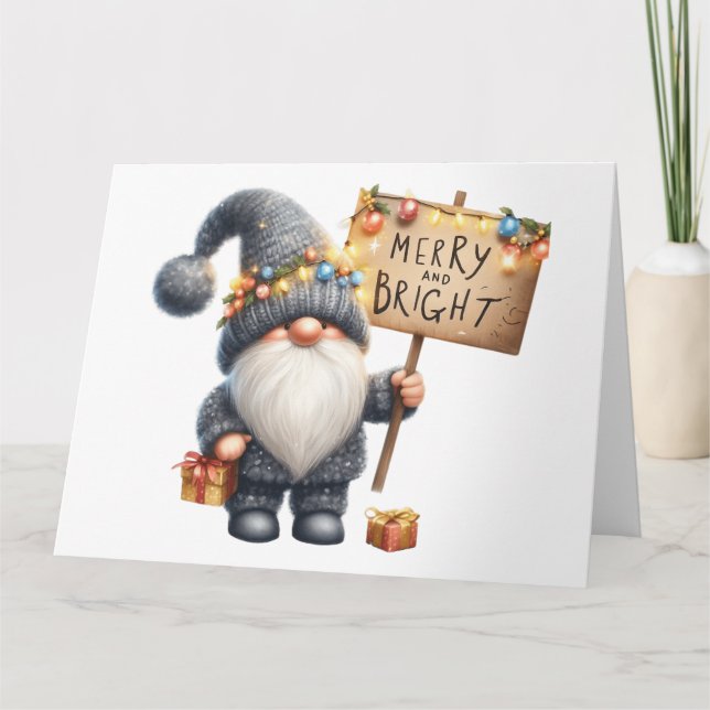 Cute Gnome Christmas Card (Front)