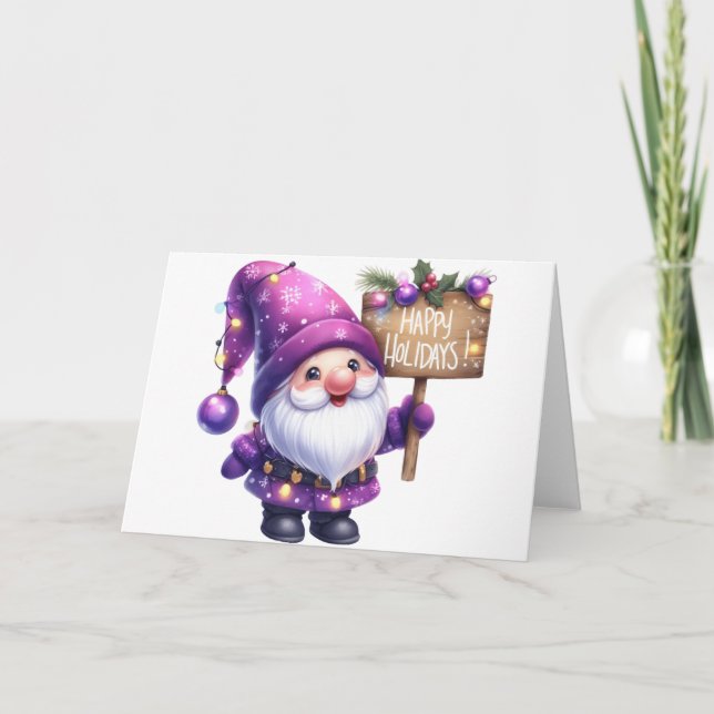 Cute Gnome Christmas Card (Front)