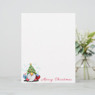 Cute Gnome Christmas Letterhead Template