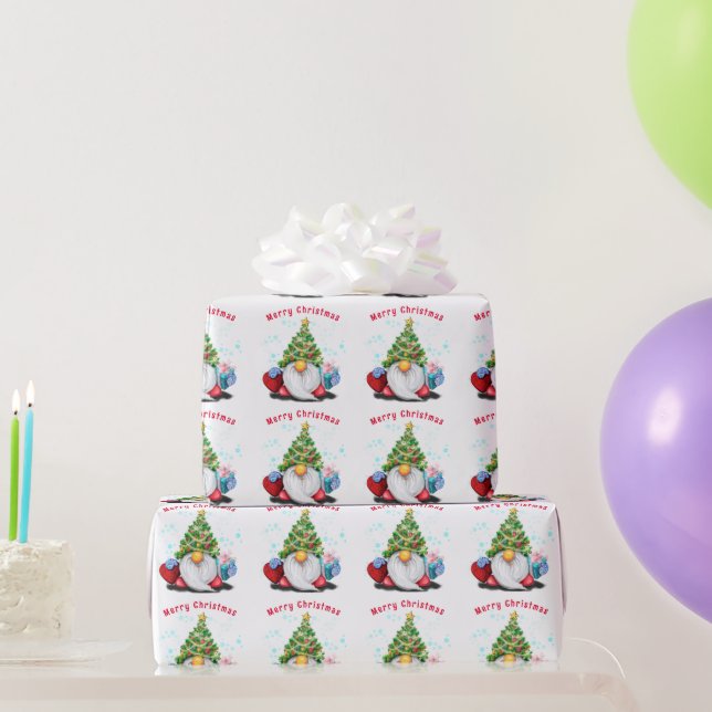 Cute Gnome Christmas Wrapping Paper (Party Gifts)
