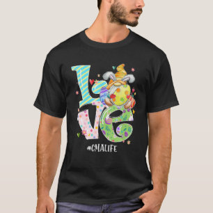 Cute Gnome CMA Life Nurse Bunny Funny Easter Day C T-Shirt