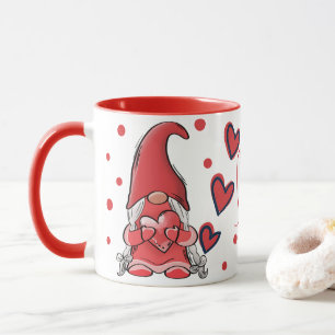 Cute Gnome Couple Love Valentine's Mug