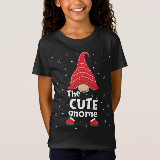 Cute Gnome Family Matching Christmas Funny Gift Pa T-Shirt (Front)