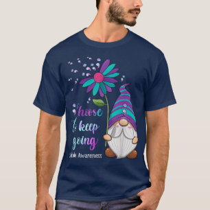 Cute Gnome Flower Suicide Prevention Awareness Mon T-Shirt