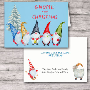 Cute Gnome for Christmas Card