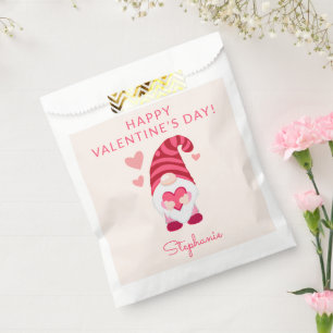 Cute Gnome Holding a Heart Valentine's Day Favour Bags