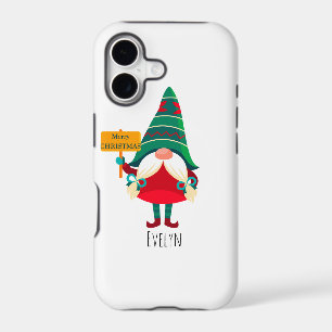 Cute Gnome Holding Placard with Greetings