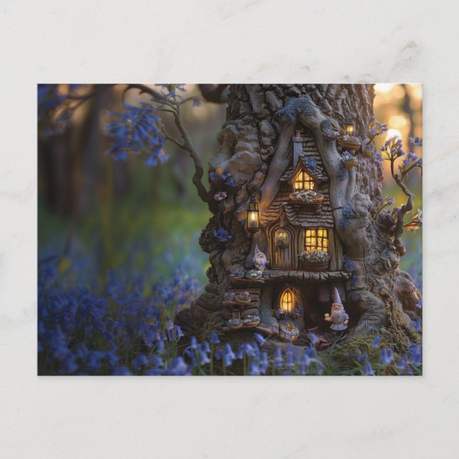 Cute gnome house in a tree  postcard (Front)
