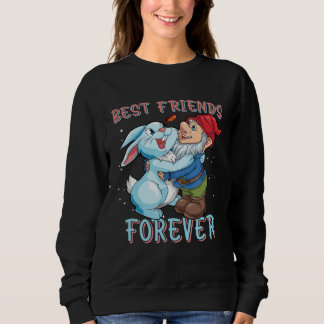 Cute Gnome Hugs Bunny Happy Easter Egg Hunting Gno Sweatshirt