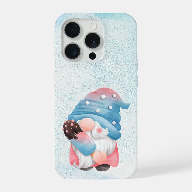 Cute Gnome Ice Cream Phone Case (Back)