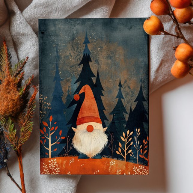 Cute Gnome Illustration Whimsical Christmas  Postcard (Creator Uploaded)