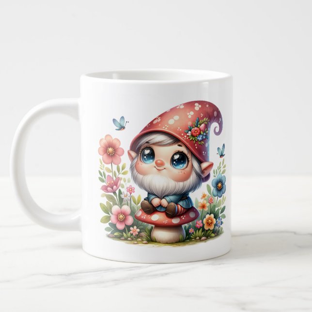 Cute Gnome- Jumbo Mug (Left)