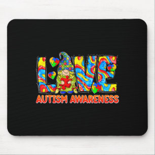 Cute gnome love puzzle autism awareness month boys mouse pad