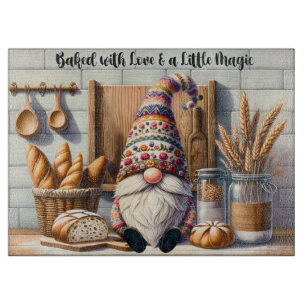 Cute gnome lovers kitchen cutting board