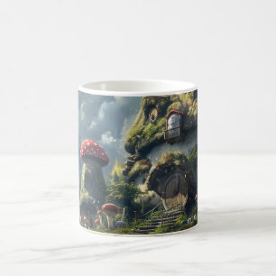 Cute gnome ,mushroom house coffee mug