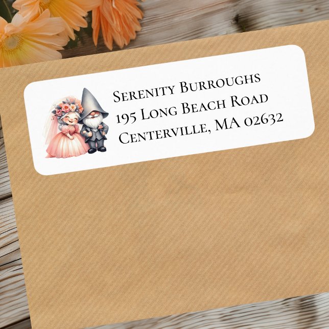 Cute Gnome Orange Wedding Address  (Creator Uploaded)
