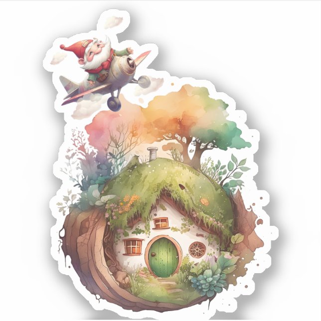 Cute Gnome Sticker (Front)